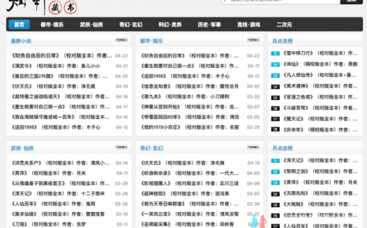 【好站推荐】知轩藏书 可以下载到很多精校版小说